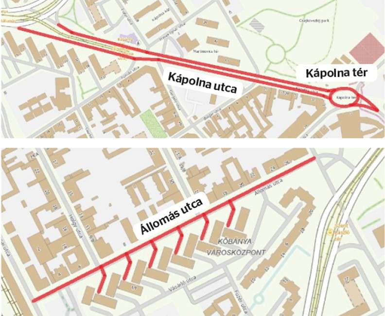 Állomás, Kápolna térkép